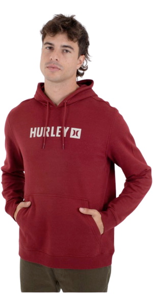 2026 Hurley Mens The Box Fleece Hoodie MFT0011580 - Red